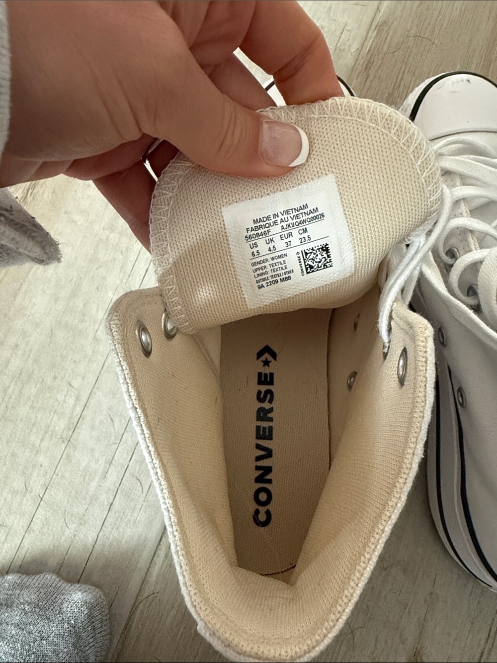 Converse White High-Top Platform Sneakers - Picture 6 of 6